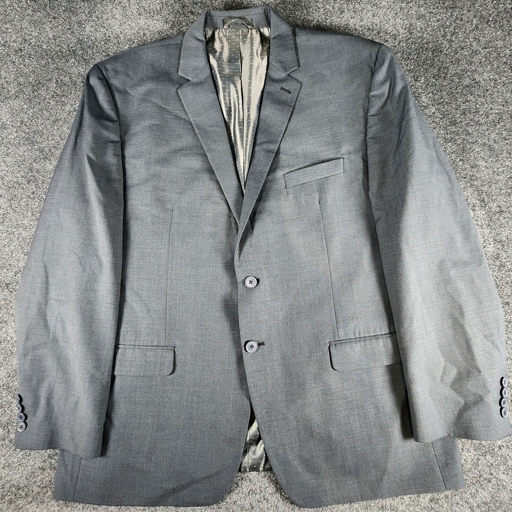 Michael Strahan 2 Piece Suit Men's 48S Gray Wool Blend Pants 38x31 Modern - Picture 2 of 16